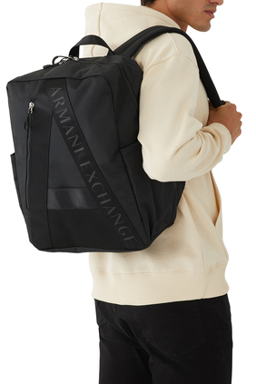 Oversized Logo Tape Backpack